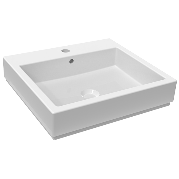 Countertop Washbasin 50 cm Single Hole White