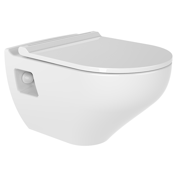 Wall Hung WC Pan 50 cm No-Rim Without Bidet Function White