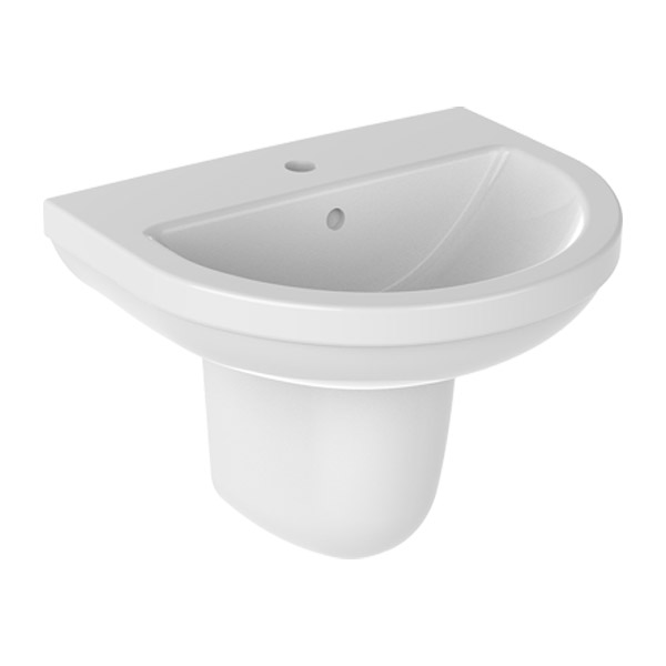 Semi Pedestal 32 cm White