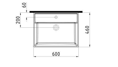Countertop Washbasin 60 cm Single Hole White