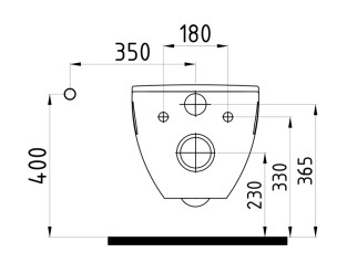 Wall Hung WC Pan 50 cm No-Rim Without Bidet Function White