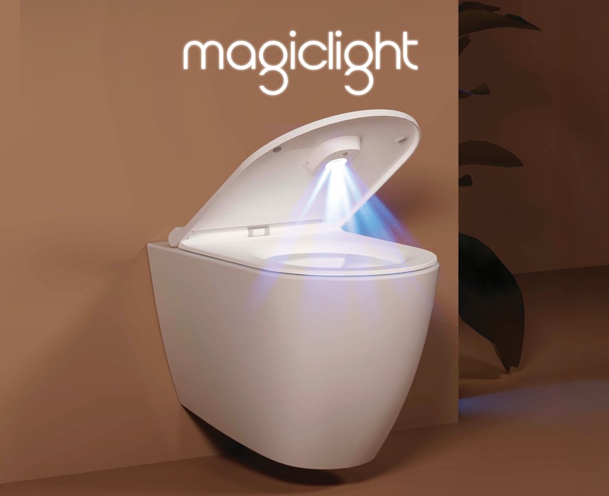 Magiclight Vento Monoslim UF/Duroplast AB Softclose Easy Release Toilet Seat Cool White