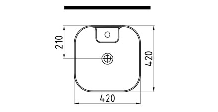 Square Countertop Washbasin 42 cm Without Hole White
