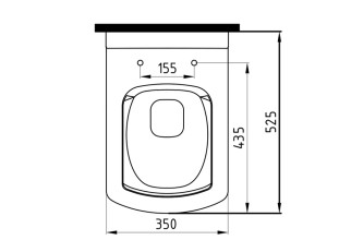 Wall Hung WC Pan No-Rim Concealed Fixing