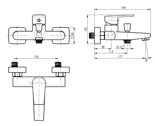 Bathroom Mixer Chrome