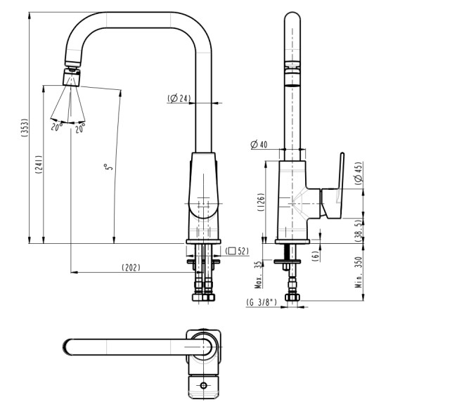 Kitchen Mixer Chrome