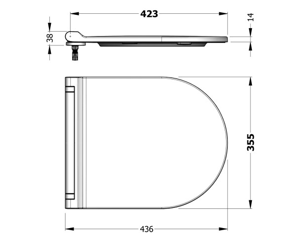 Monoslim UF/Duroplast AB Softclose Easy Release Toilet Seat White