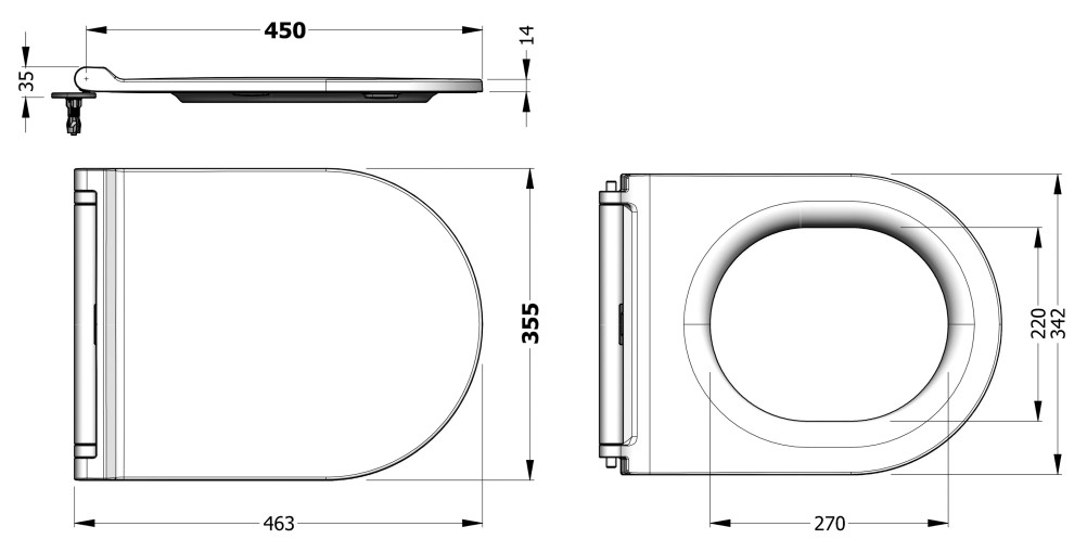 Monoslim UF/Duroplast Soft Close Quick Release Toilet Seat (5 Colors)